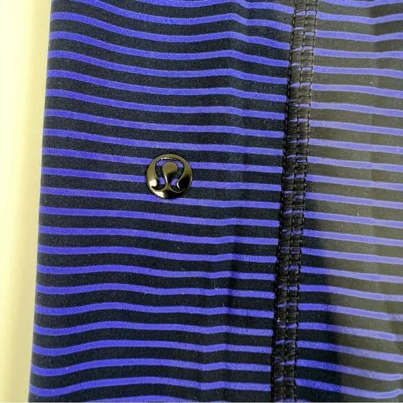Lululemon Mens  Medium Purple Striped Athletic Gym Workout Pull On Shorts - Picture 3 of 6